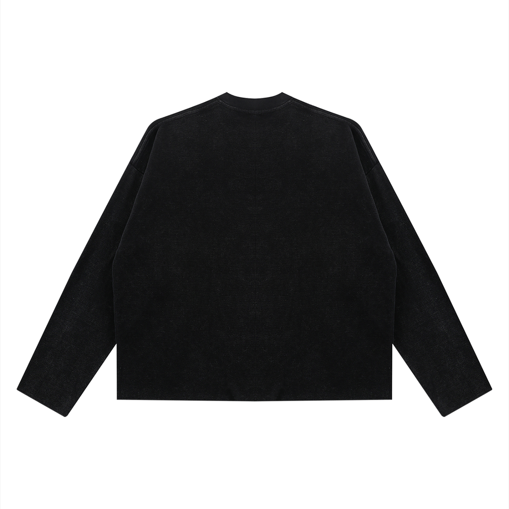 Vintage Boxy  Waffle Raw Edge