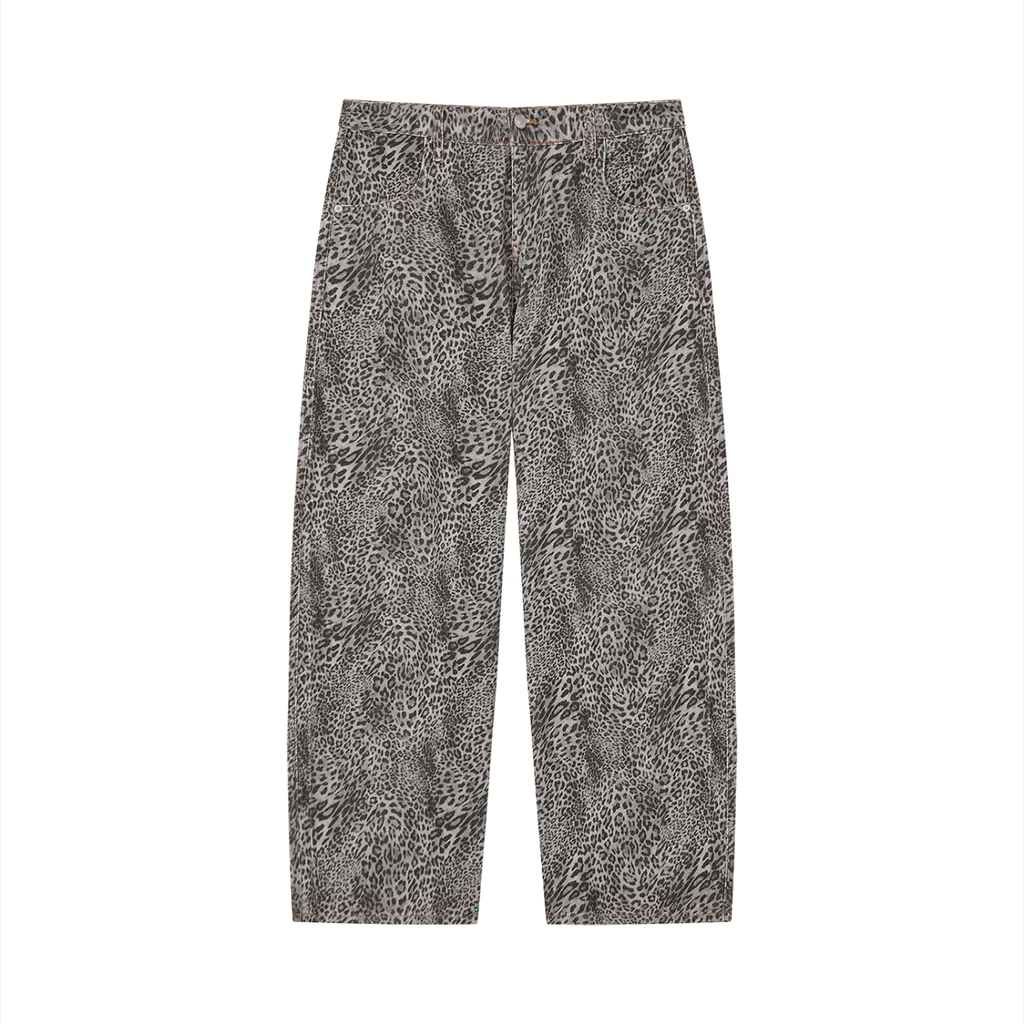 Leopard Wide Leg Jeans