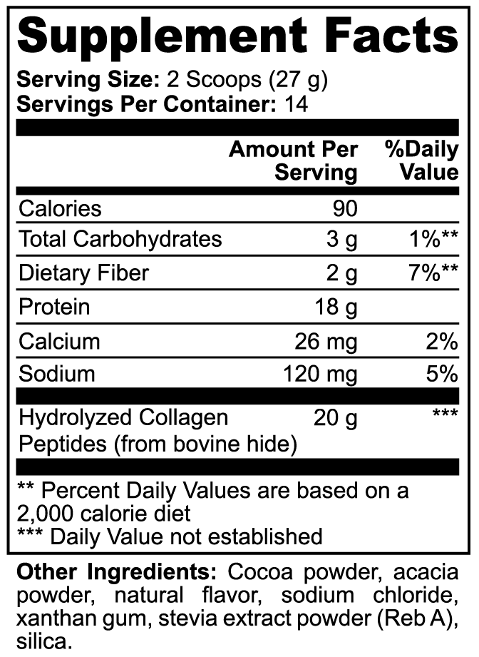 Grass-Fed Collagen Peptides – Chocolate
